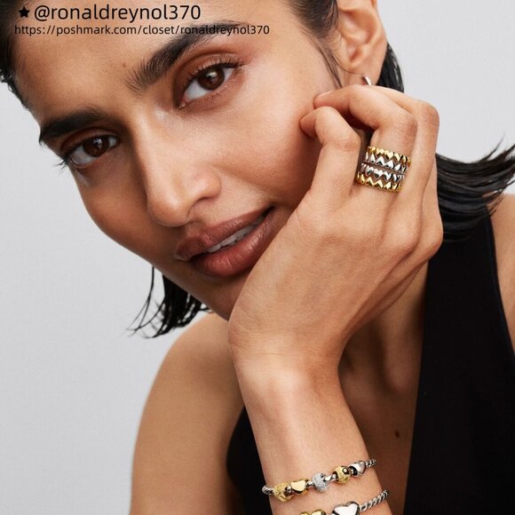 Pandora Textured Yin and Yang Mini Charm - Picture 6 of 6